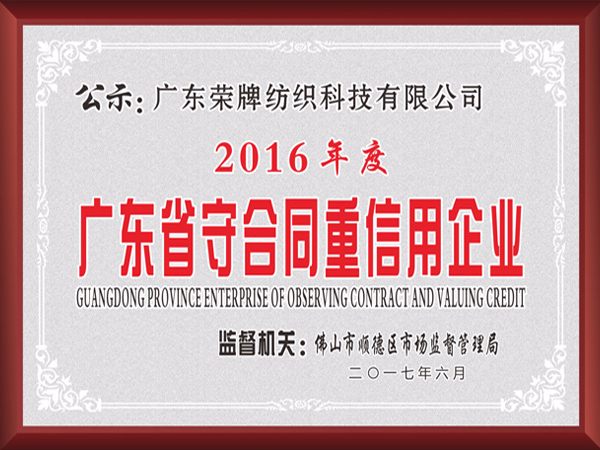 征途国际pg2017年获顺德政府颁发“广东省守合同重信用企业”